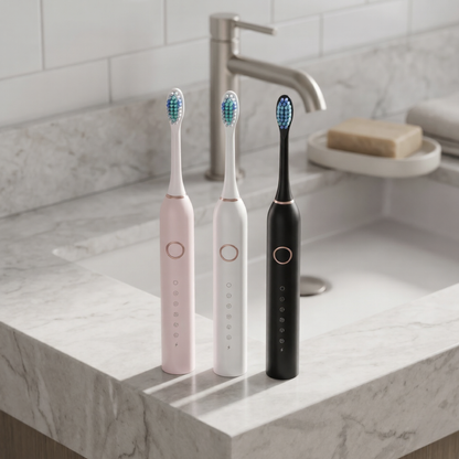 Brosse Sonique DENOVYA | 40 000 vibrations par minute pour aller là où votre brosse manuelle ne va jamais